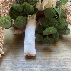 Bridal Wedding Bouquet Lovely Budget Handmade Faux Floral Champagne Yellow Pink