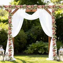 Pcs Flower Garland Decorations, 1.7Ft Flowers Rose Garland, Artificial 2 Pink