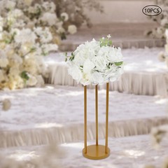 10 Pcs 7.87 inch Diameter Fake Flower Ball Arrangement Bouquet Party Centerpiece