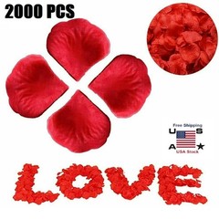 1000/2000x Silk Red Rose Petals Flower Romantic Night Wedding Event Party Decor