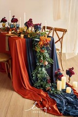 Ling’s Moment Flower Garland – 6FT Eucalyptus & Rose – Sweetheart Table Decor…
