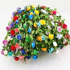 FUGZAUD 15 Pack Assorted Colored Rose Flower 1 Count (Pack of 15), Multicolor