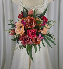 Flutterby Butterflies Faux Silk Wedding Bouquet