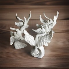 Wedding Love Doves- Perfect For Cake Or Tables Set Of 6