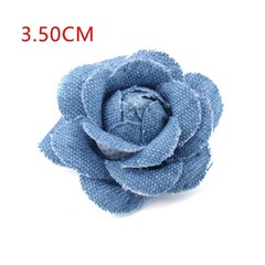 Vintage-Inspired Denim Flower Embellishments for DIY Clothing and Accessories