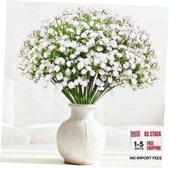 Real Touch Babys Breath Artificial Flowers Fake Flowers Baby 20 Pcs White
