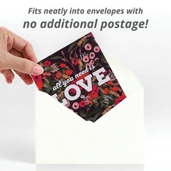 All You Need is Love Bouquet 25 Wildflower Packets for Planting, Brown