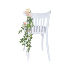 10 Pieces Wedding Chair DIY Decorations, Wedding Aisle Floral Artificial Flowers