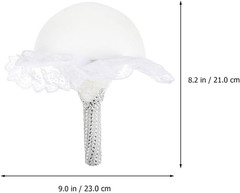 NUOBESTY Bridal Bouquet Holder 9X9X8 Inch Foam Floral Handle for Wedding DIY Art