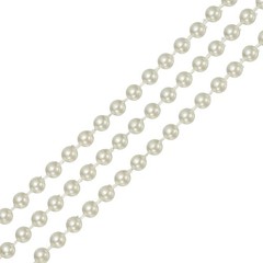 5.5 Yards Pearl Beads Garland, 5mm Faux Pearl Ribbon Pearls Chain String