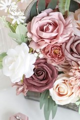 Dusty Rose Mauve Artificial Flowers Fake Roses Peony and Vintage Dusty Rose