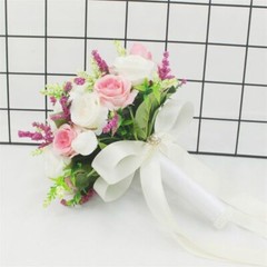 Bride Artificial Rose Bouquet Bridesmaid Ornament For Bridal Wedding Decoration
