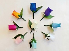 4″ Silk Rose Boutonniere Wedding Groom Best-Man Prom Corsage Anniversary Gala