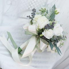 Bouquet Bridal Holding Silk Fake Flower Artificial Rose Bridesmaid Modern Decor