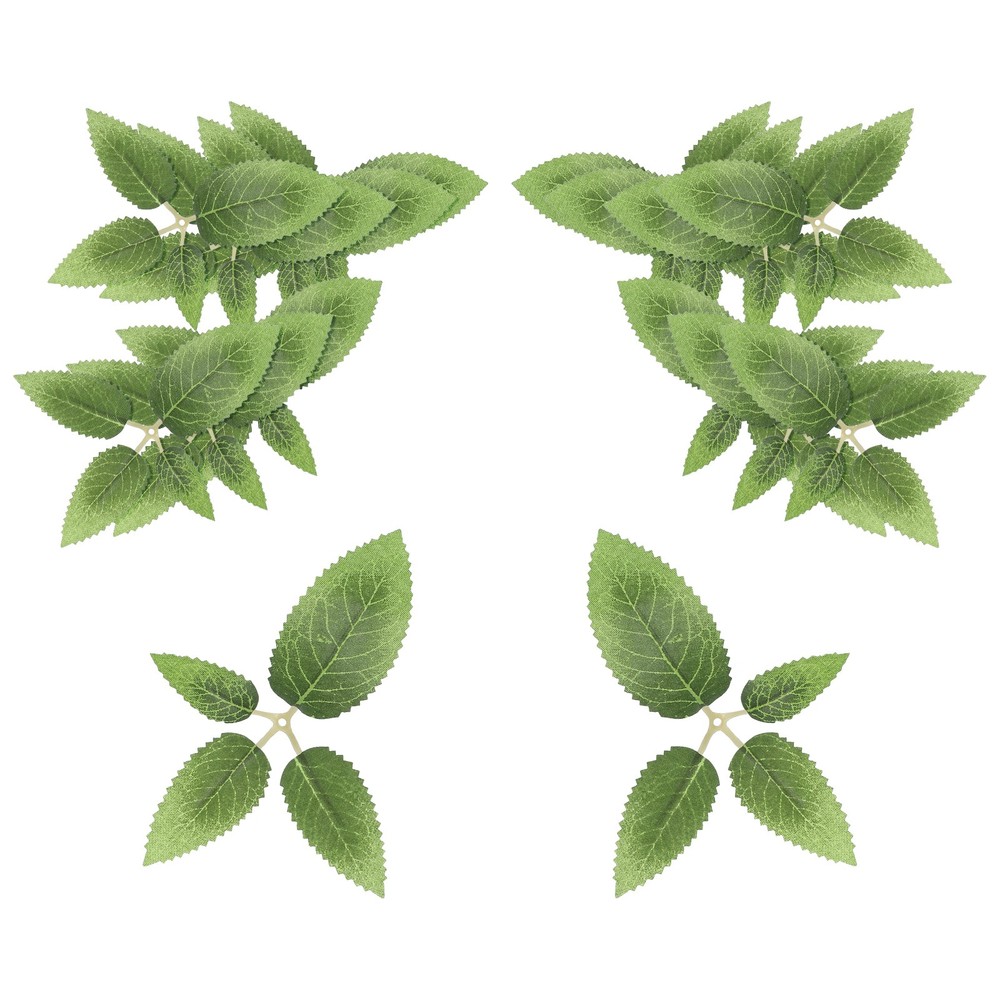 Cherry Blossom Four Fake Leaves 50 Pcs Artificial Plants Greenery Decorations