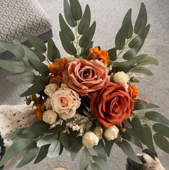 Fall Rustic Wedding bouquet/Bridal bridesmaid bouquet/Burnt Rose bouquet