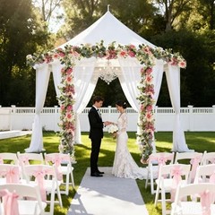 Pcs Flower Garland Decorations, 1.7Ft Flowers Rose Garland, Artificial 2 Pink