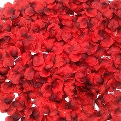 CODE FLORIST 2200 PCS Dark-Red Silk Rose Petals for Romantic 2 Inch Red-black