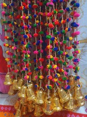 Indian Decoration Wedding Gralands Pom Pom Strings Home Event Artificial 20pcs