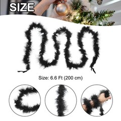1 Pcs 6.6 Ft Feather Boas Feather for DIY Craft Sewing Trim Party Home Black