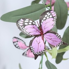 3 pcs Assorted Faux Butterfly Flower 6 ft Artificial 6 feet,