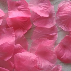 Artificial Pink Rose Fabric Petals Loose 2in Wedding Romantic Decoration