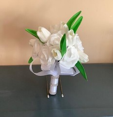 Tulip and rose bridal bouquet…you pick colors