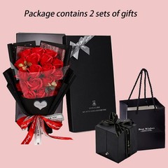 EIGHTOWN Roses Bouquet Artificial Flower – Preserved Red Rose Bright