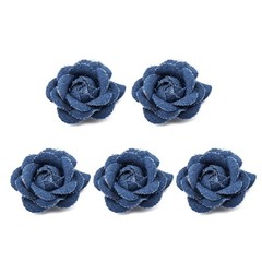 Vintage-Inspired Denim Flower Embellishments for DIY Clothing and Accessories