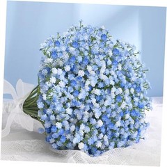 Babys Breath Artificial Flowers Long Stem Baby Breath Flowers 12 Pcs Blue