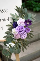Olalaka Faux Flower Swag Set of 2 for Wedding Welcome Signs Floral Decoration…