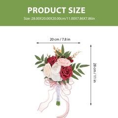 Plastic Artificial Bridesmaid Bouquet Wedding Flowers Romantic Table Decoration