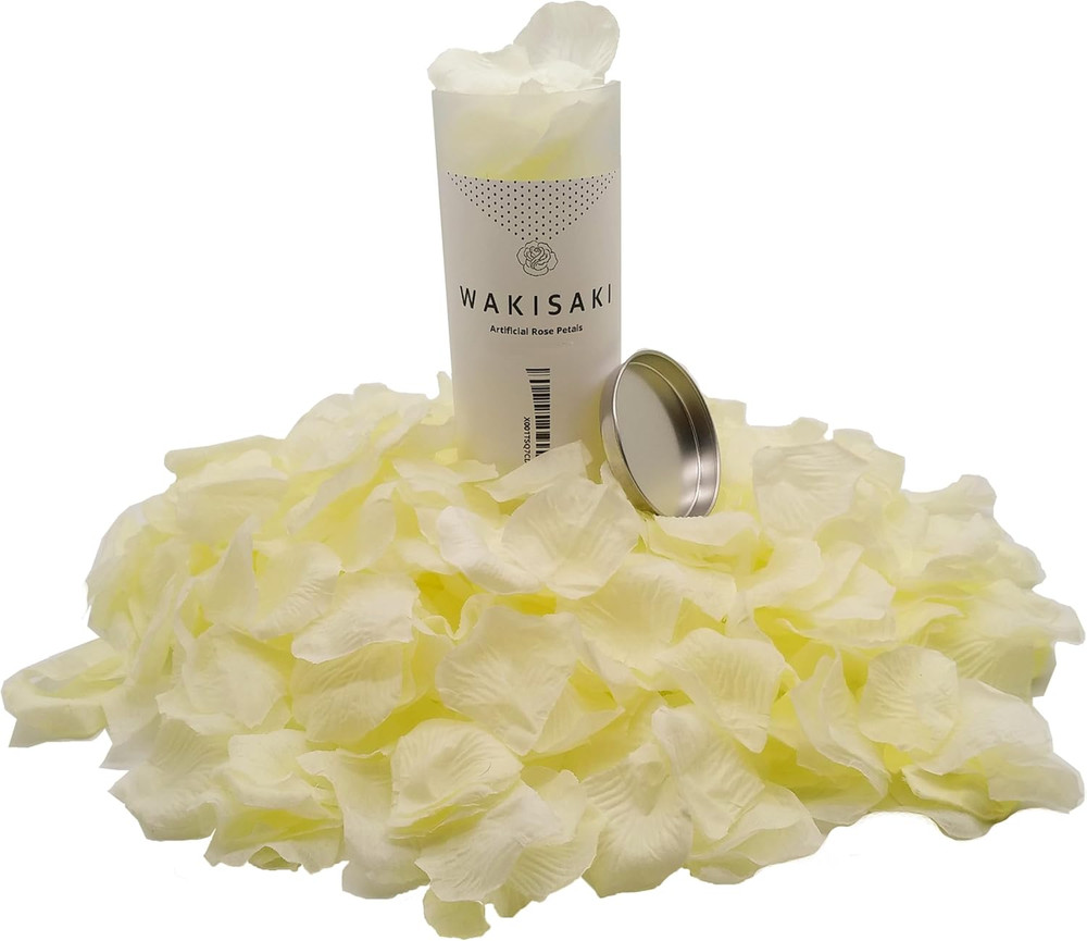 (Pre-Separated, Scented) Artificial Silk White Rose Petals for Romantic Night, W