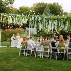 25Pcs Wisteria Hanging Flowers,3.6 Feet/Piece White 43.2 Inch White-25pcs