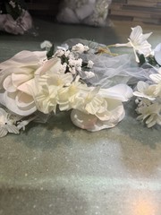 30pc White Wedding Artificial Flowers Arrangements Bouquet