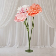 Giant Artificial Flowers, Large Artificial Flowers with Stems and Base