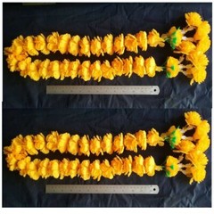 Marigold Flower Artificial Plastic Garland Decoration Wedding Party Event Orange