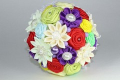 wedding bouquet rainbow bridal flowers bridesmaids bouquets
