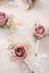 Ling’s Moment Boutonniere for Men, 10pcs Groomsmen Guest Boutonniere, Artific…