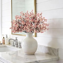 Baby’s Breath Artificial Flowers Bundles Silk Gypsophila Faux 10 Beige Brown