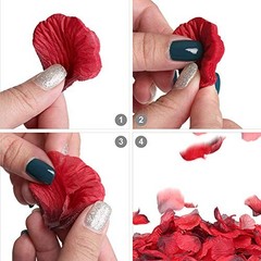 1000 Pieces Artificial Silk Rose Petals Flower Decoration Wedding Party Black