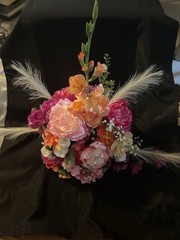 Tropical Floral Centerpiece. Handmade Of High Quality Silk Flowers.