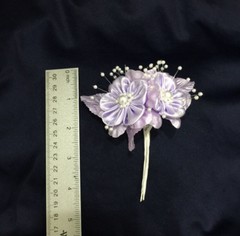 36 Flower. Pearls w/ a Spray On The Satin Flowers of The Bride. 3 Flower x 12