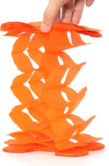 Fall-Boho Pink-Orange Groovy Thanksgiving Party-Decorations – 12Pcs Streamers-Ga