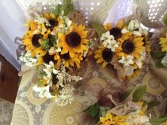 wedding flower bouquets bridal decorations sunflowers or your choice