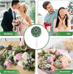 2pcs Wedding Bouquet Holder Flower Foam Holder Bridal Bouquet Handle Green