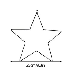 Versatile Pentagram Shaped Wreath Support Iron Frame for Creative Art Projects