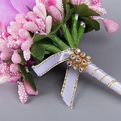Set of 2 4 6 Wedding Corsages with Safety Pin Silk Ribbon Calla Lily Flowers