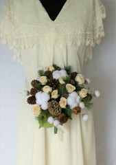 Woodland Rose Silk Wedding Bouquet