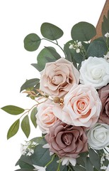 2 Pcs Wedding Arch Flowers Set Wedding Decor Garland Artificial Flower Swag